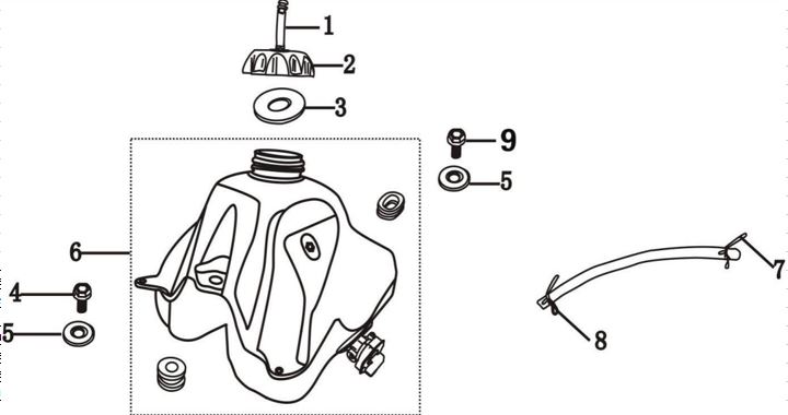 Tapon de Tanque de Combustible para Kayo Motard (Aluminio)