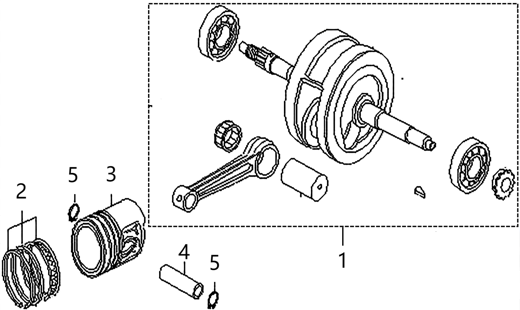 piston Kit para Kayo AY 70