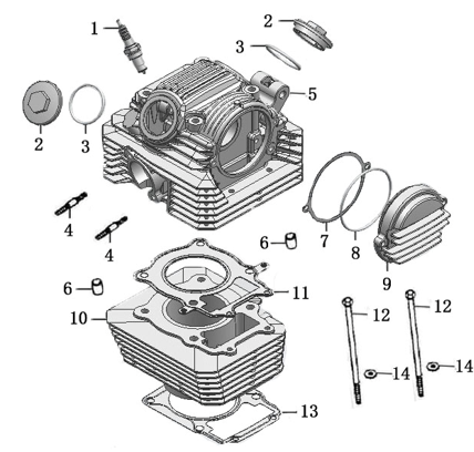 Empaque de Cabezote para Kayo T4 300 B1/J7