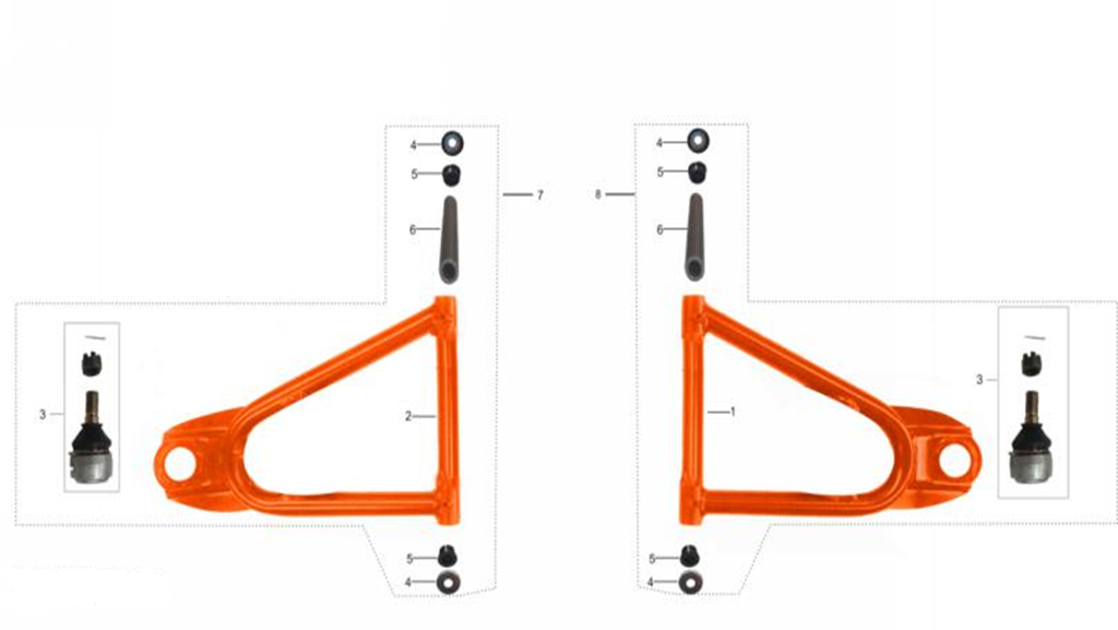 Bushing Interno de Horquilla Delantera Superior para Kayo AT 110 125  (bushing plasticos)