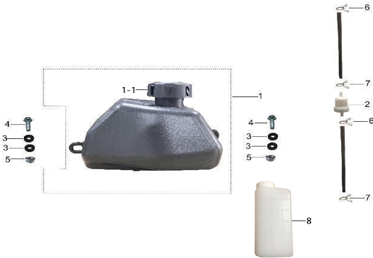 Tanque de Combustible para Kayo A50