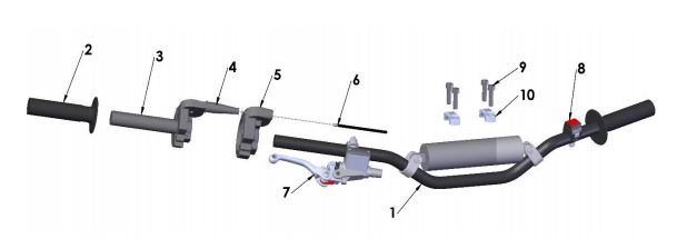 Cuarto de Gas para Cobra CX 50 (puño Micro Solo baquelita)