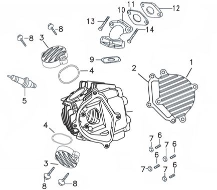 Cabezote para Pitsterpro / Kayo 150 - 160 cc