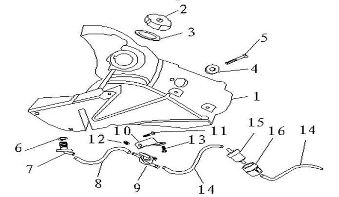 Llave de Gasolina para Pitsterpro MX110, FXR110, XTR230 TT, o Similar