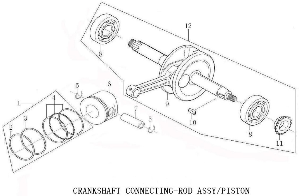 Piñon de Cadena de Distribución de Cigueñal para Pitsterpro / Kayo 150 - 160 cc