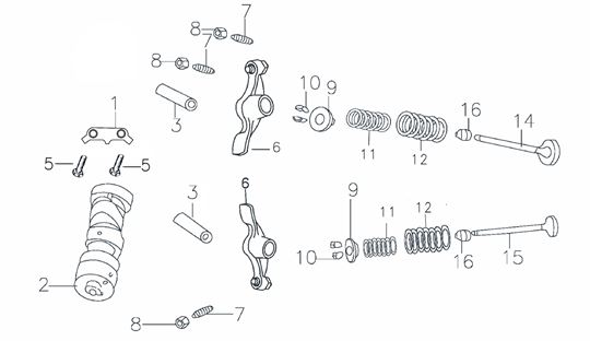 Valvulas de Cabezote para Pitsterpro XJR, MX, FXR / Kayo TS 90, TSD 110