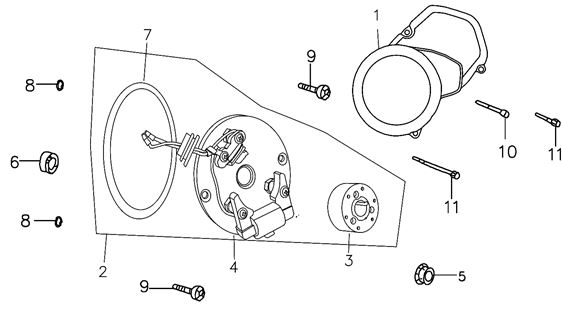 Tapa de Bolante para Pitsterpro / Kayo 150 -160 cc ( Cubre Piñón)