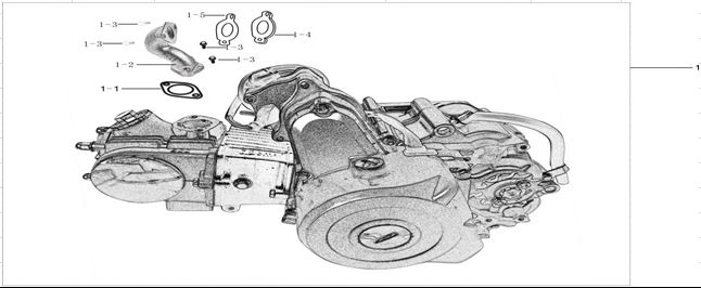 Motor Completo Lineal 110cc para Kayo AT 110