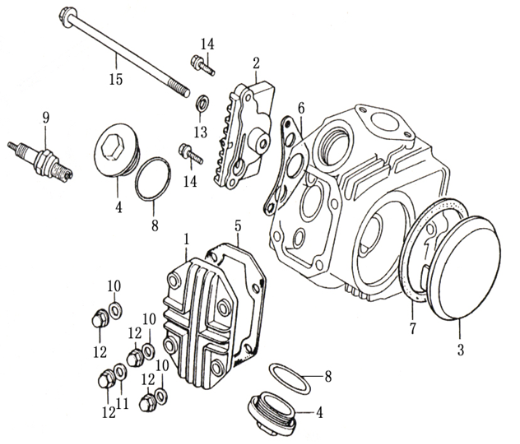Empaque de Tapa Derecha de Cabezote para  Pitsterpro XJR, MX, FXR / Kayo TSD AT TS