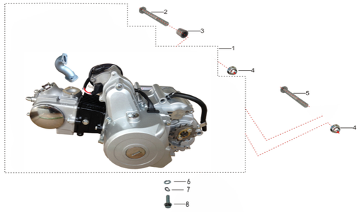 [D01000-0010-OF] Motor Completo para Kayo TS 70