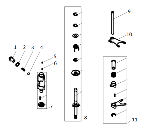 [101040-0214y223-B1/] Uña de Sincronizador Kit para Kayo AU 300