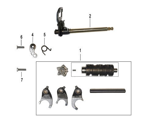 [1010240493-B1/K3] Resorte de Leva de Cambios para Pitsterpro XTR 250 / K2