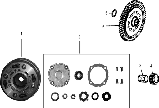 [1010170296-B2/D6] Kit de Reparación Centrifuga / Cenicero para Pitsterpro XJR / Kayo TS TSD