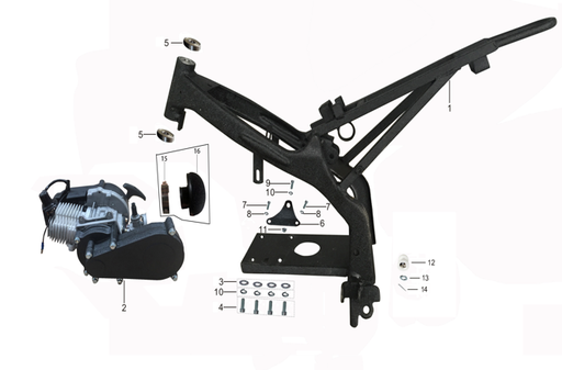 [A030000010-B2/LL4] Motor Completo para Kayo SX50