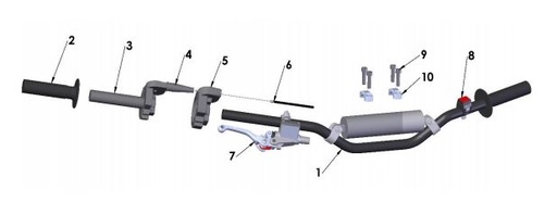 [FAMU0015-BC/C5] Cuarto de Gas para Cobra CX 50 (puño Micro Solo baquelita)