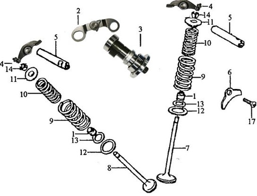 [K200277-B1/K2] Balancin de Valvula para Pitsterpro XTR 250 AC / Kayo K2