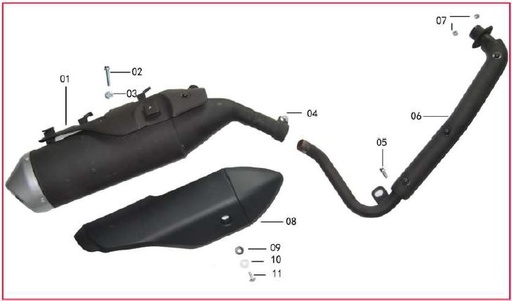 [ST01814-B2/B1] Header Mufla Pitsterpro STR 125cc