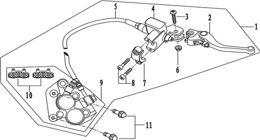 [PB00086-B1/3] Manilla de Freno Reversible para Pitsterpro LXR 155
