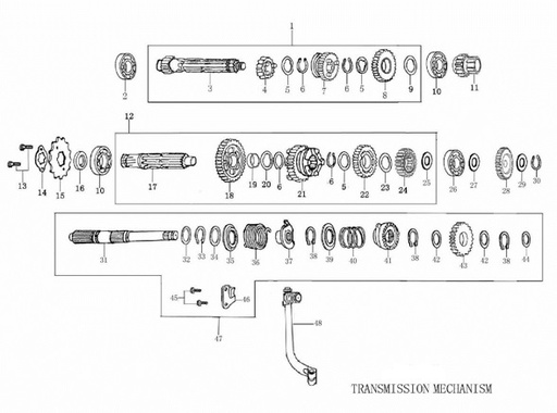[1010270442-B1/28] Piñon Trasero de Manzana de Clutch para Pitsterpro / Kayo 150 - 160 cc