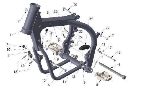 [TCMU0044-BC/C4] Deslizador de Cadena Inferior a Marco para Cobra CX 50 SR / FWE / 65 2022