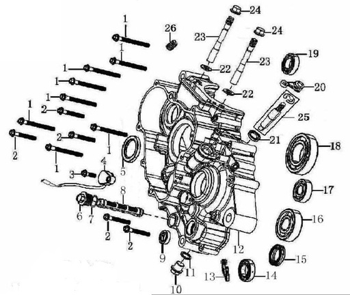 [CM02089-B1/38] Retenedor de Eje de Salida de Pitsterpro LXR 250 / Freedom RX3