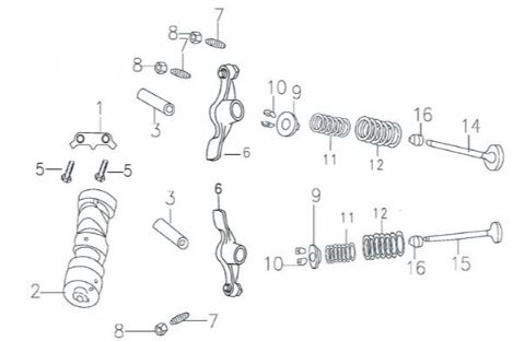 [1010270321y22-B1/2] Valvula Kit Pitsterpro / Kayo 150 - 160 cc