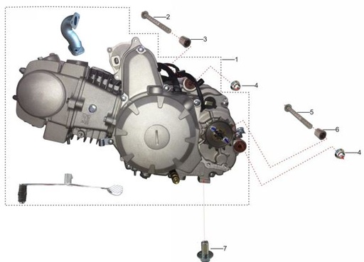[1010000370-B2/LL4] Motor Completo para Kayo A150