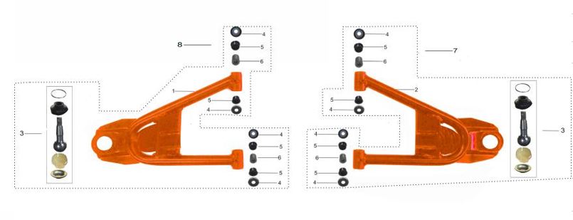 Bushing Horquilla Inferior Kayo AU200 / 300