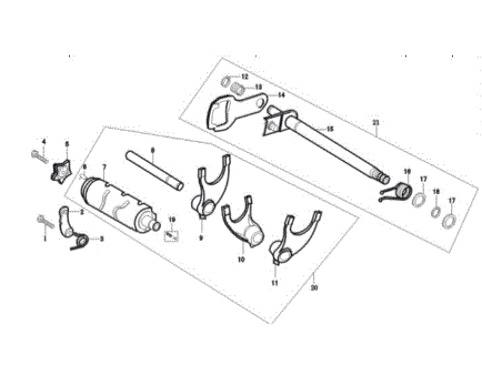 Leva de Cambios para Pitsterpro XTR 250 LC / Bull 250