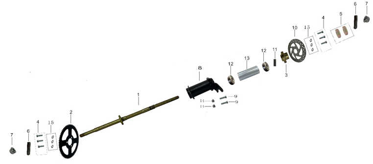 Eje Trasero kit para Kayo eA50