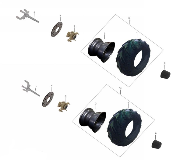 Aro Delantero para Cuadraciclo Kayo AT 110 2021- Actual