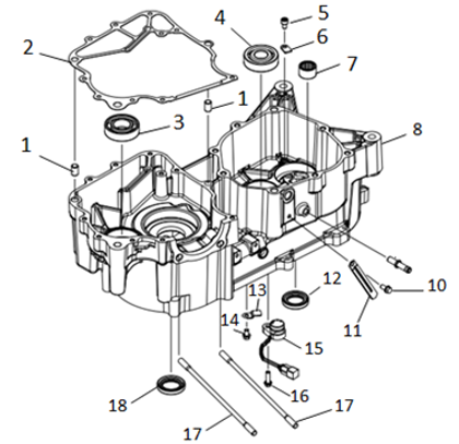 Empaque de Centro de motor para Kayo AU 300