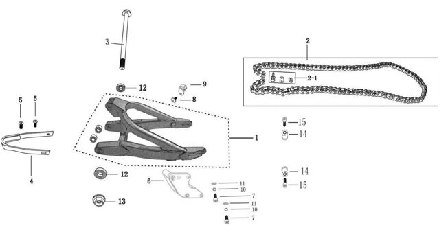 Horquilla para Kayo Motard