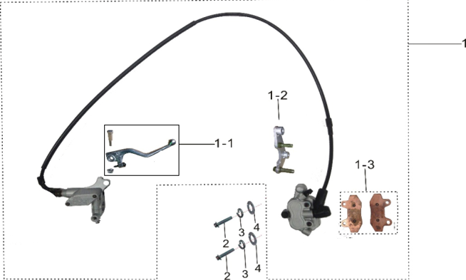 Freno Delantero Completo para Kayo K2 / T2