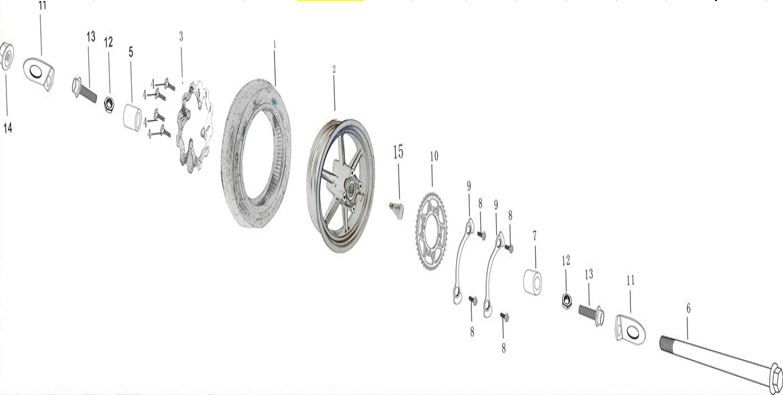 Tornillo de Disco Trasero Kayo GP1 Motard