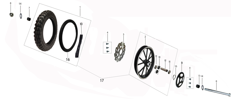 Piñon Trasero para Kayo SX50