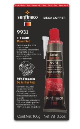 Silicone rojo para Juntas ( Max 371 °C) 