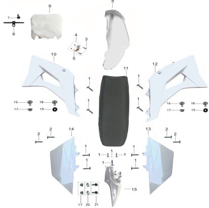Tornillo de Plástica para Pitsterpro XJR 2019 / Kayo TS TSD TD