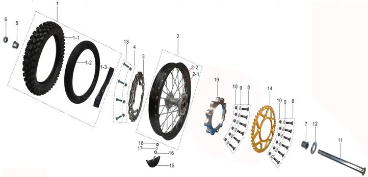 Espaciador de Piñon Trasero para Pitsterpro LXR 250