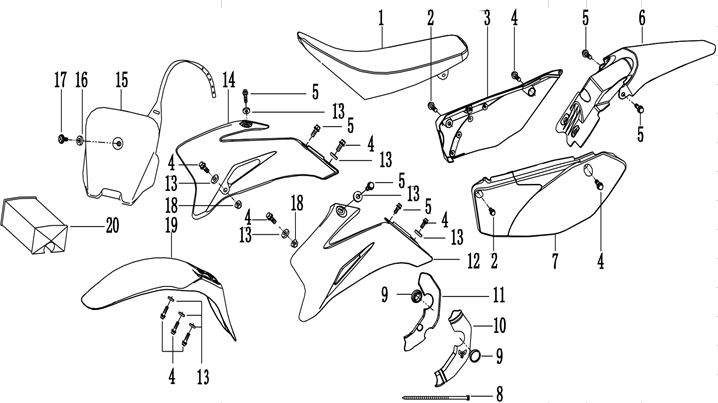 Asiento para Pitsterpro MX LXR 155 / Kayo TTR