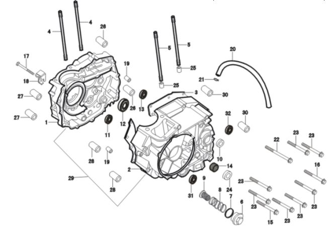 Block Derecho de Motor para Pitsterpro XTR250 LC