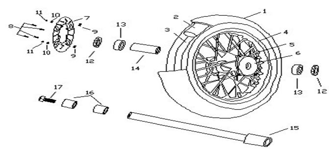 Bocina Delantera para Pitsterpro XTR 230 / 250 AC 2011-12