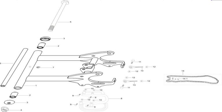 Bushing de Horquilla Trasera para Pitsterpro FXR 110