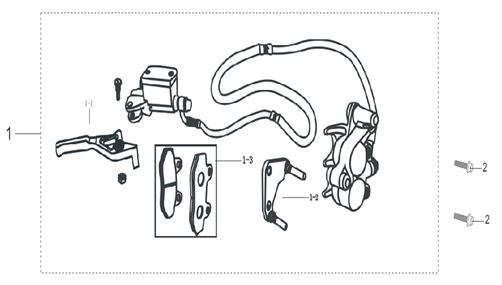 Fibras de Freno Delantero para Pitsterpro MX, X4, X5 / Kayo TTR, TD, TT