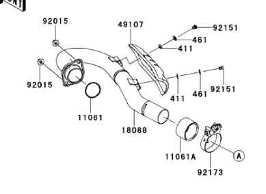 Gaza de Header para Kawasaki KX250F KX450F