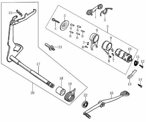 Leva de Cambios para Pitsterpro / Kayo 150 – 160 cc
