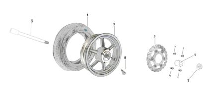 Llanta 12 - 100 / 80  de Goma para Kayo Motard