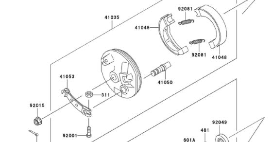 Porta Fibra Delantero para Kawasaki KLX 110