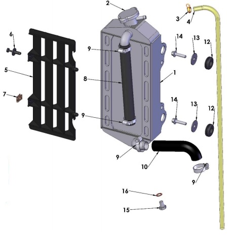 Radiador para Cobra CX 65 2013-21