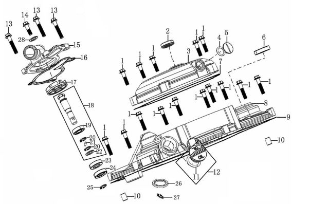 Retenedor de Eje de Bombade Agua (Interno Tapa Clutch) para Pitsterpro LXR 250 / Freedom RX3